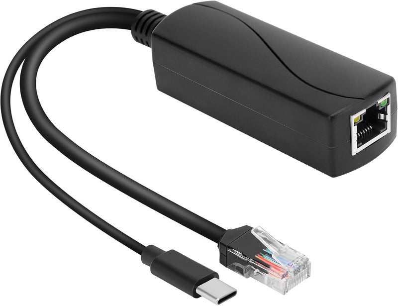 FPVERA Gigabit Poe Splitter 5V 4A Type-C, Power Over Ethernet Adapter for Raspberry Pi 5, Power Supply Exchanger,IEEE 802.3af/at Compliant 10/100/1000mbps for Rpi5, IP Camera, Tablets, Dropcam and More - Image 1
